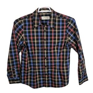 Orvis Women’s Size 10 Plaid Long Sleeve Button Up‎ Shirt